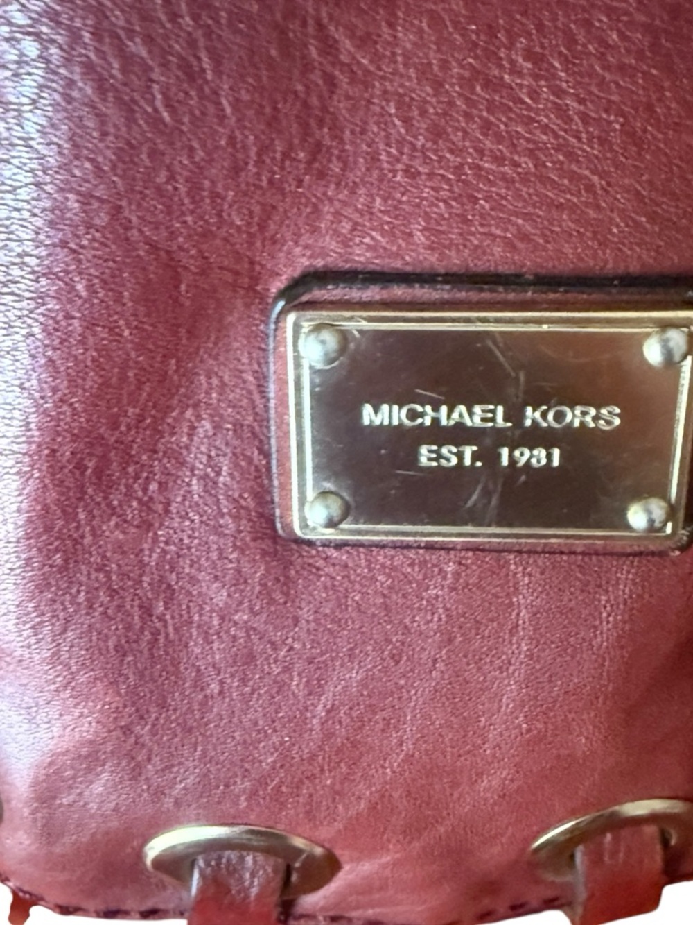 Michael Kors Red Leather Tassel Hobo Bag - Picture 11 of 12